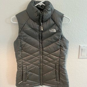 The North Face grey puffer vest